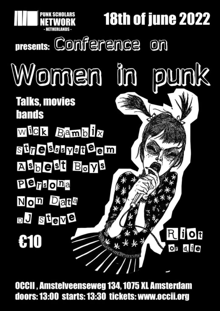 18 June, Women In Punk conference OCCII Amsterdam | Punk Studies